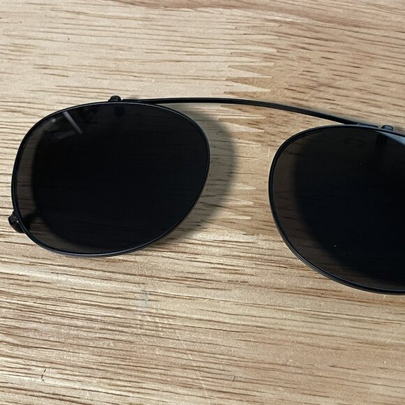 Warby Parker clip-on Durand medium in brushed ink with grey lenses - Picture 1 of 5